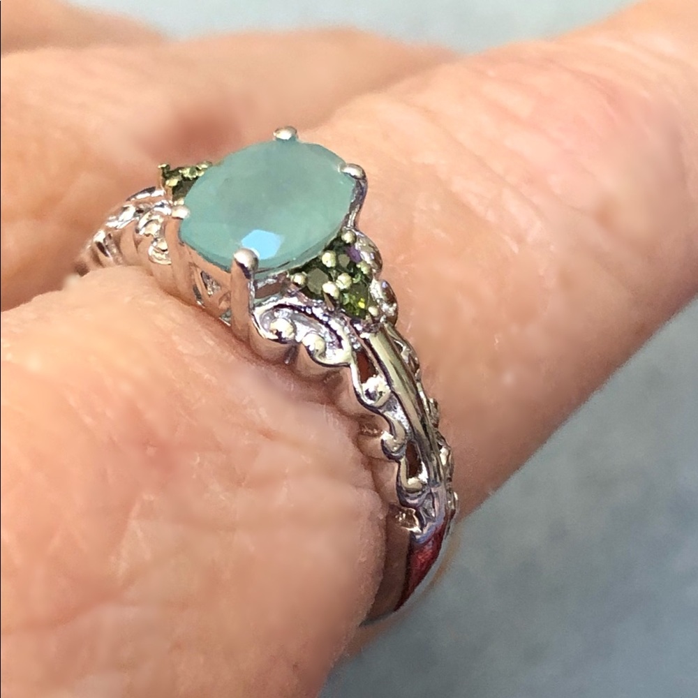 Grandidierite, Green Diamond Ring - Picture 4 of 4
